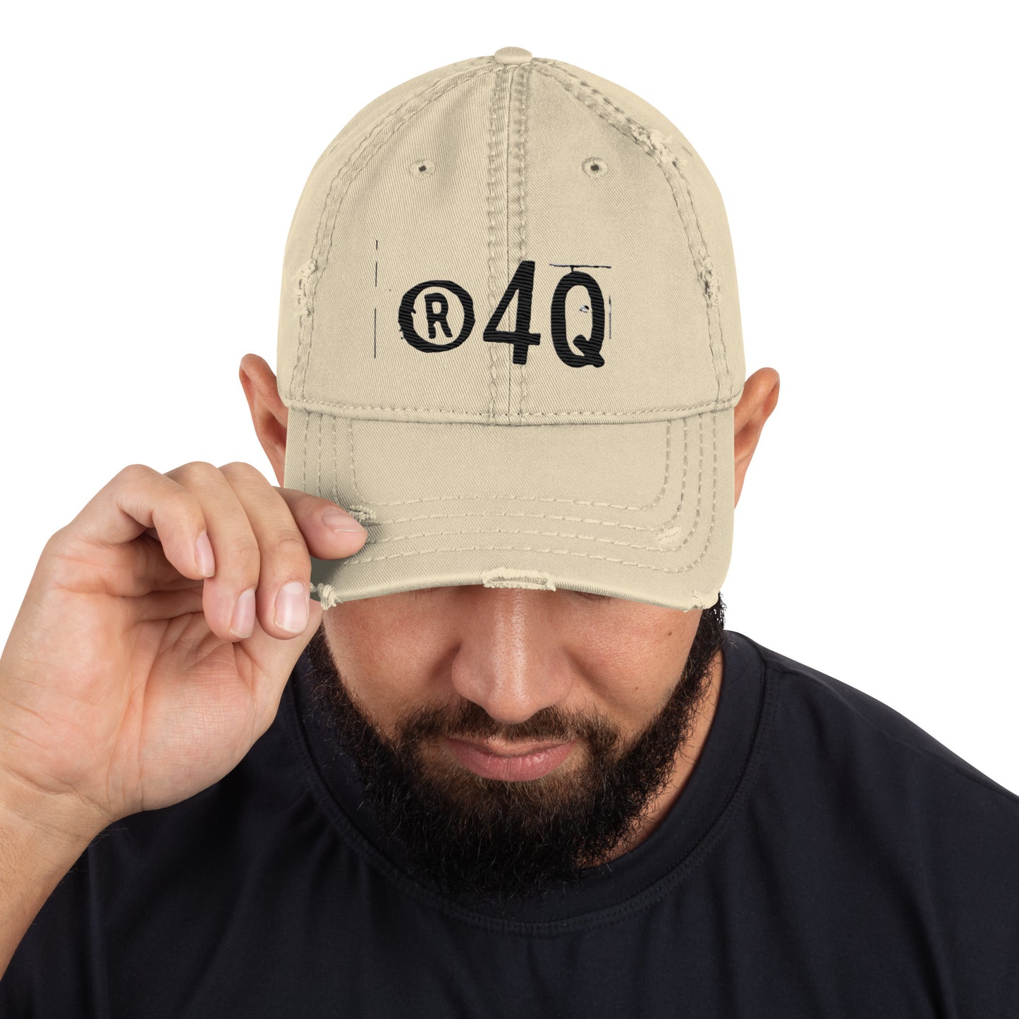 Back 2 Basics 4Q Logo Distressed Dad Hat